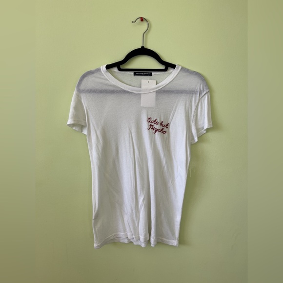 Brandy Melville - cute but Psycho white Tshirt - Picture 5 of 6